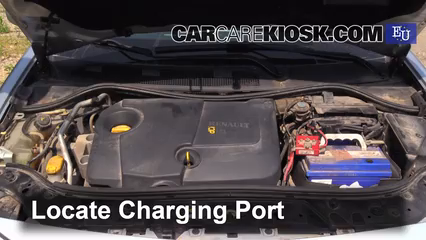 How to Add Refrigerant to a 2002-2008 Renault Megane ... renault scenic fuse box open 